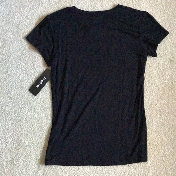 SOLD - Bebe Triple Logo Black Stretchy Tee - NWT - Picture 3 of 9